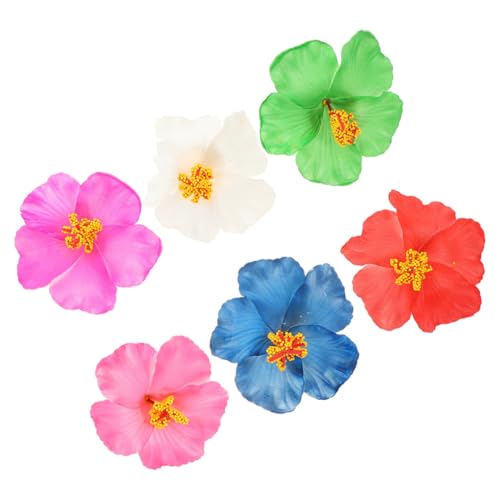 CIYODO 6 Stück Teiliges Boho Haarspangen mit Bunten Blumen Haarschmuck für Frauen Mädchen Sommerliche Haarklammern in Weiß Rot Grün Blau Rosa Vielseitige Blüten Haarklammern für Hochzeit von CIYODO