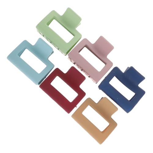 CIYODO 6 Stück Teiliges Matte Ponytail Haarklammern für Dickes und Dünnes Haar Robuste Praktische Haarklammern in Sechs Farben Langlebiger Haarschmuck für Mädchen und Frauen von CIYODO