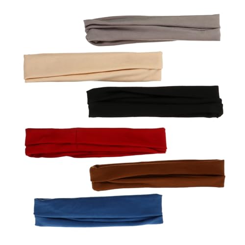 CIYODO 6stücke Elastisches Stirnband Pack Haarbänder Für Sport Yoga Und Laufen Aus Hochwertigem Material Waschbar Und Wiederverwendbar von CIYODO