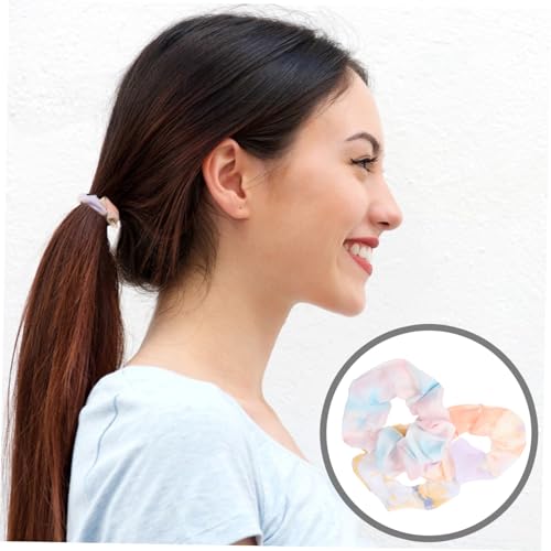 CIYODO 8 Stück Teiliges Batik Haargummis Farbverlauf Weiche Flanell Scrunchies Elastisch Sanft zu Haaren Langlebig Modisch für Frauen Mädchen Alltag und Besondere Anlässe Zufällige Farbe von CIYODO