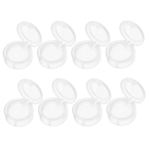 CIYODO 8 Stück Teiliges Lidschatten Ersatzbox Kompakter Leichter Make Up Organizer aus Langlebigem Material Mattweiß für Zuhause und Reisen Kleine Aufbewahrungsbox für Kosmetika von CIYODO