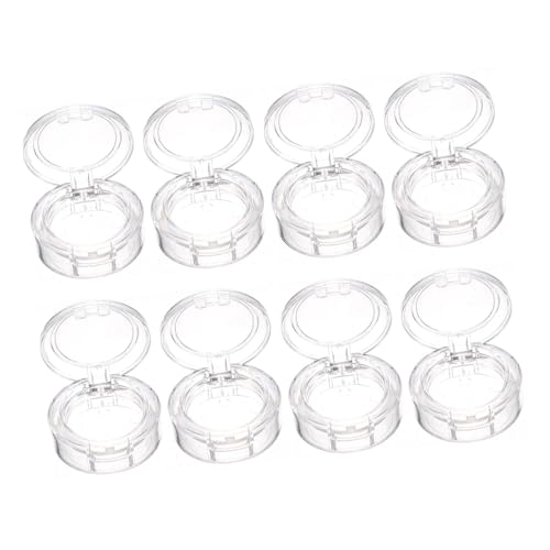 CIYODO 8 Stück Teiliges Lidschatten Ersatzbox Transparent Kompakter Make Up Behälter Ø Langlebige Aufbewahrungsbox für Zuhause und Reisen Praktischer Schmink Organizer von CIYODO