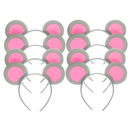 CIYODO 8 Stück Teiliges Mausohren Stirnband aus Bequemem Stoff Leichtes Cosplay Haarreif für Erwachsene für Halloween Kostümpartys Themenfeste und Fotoshootings von CIYODO