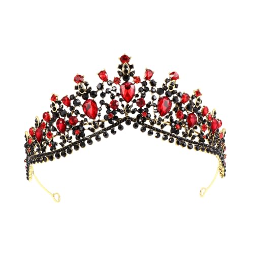 CIYODO Barock Wasserstrahl Tiara Krone Hochwertige Hochzeit Haarschmuck Stilvolles Vintage Brautaccessoire für Damen Mädchen Brautpartys Geburtstagsfeiern von CIYODO