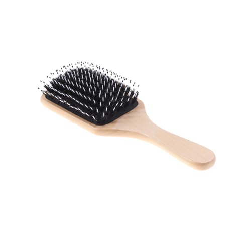 CIYODO Boar Bristle Paddle Hairbrush mit Luftkissen Kopfhautmassage Natürliche Wildschweinborsten für Dickes Lockiges Welliges Haar Antistatisch Verhindert Haarbruch für Frauen und von CIYODO