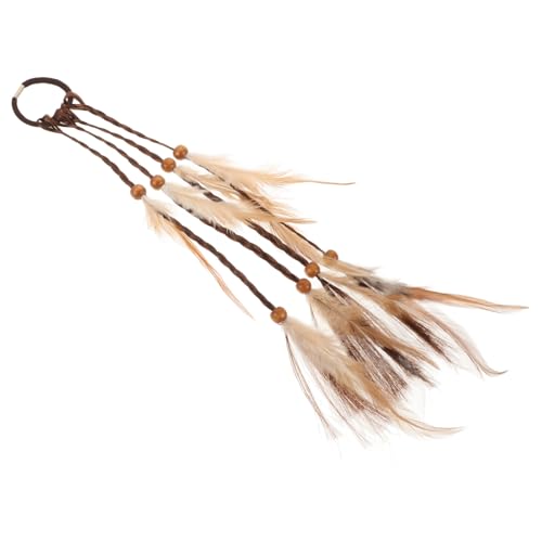 CIYODO Boho Feder Haargummi Handgeflochtenes Haarband mit Bunten Federn Vielseitiges Haarzubehör Damen für Festival Karneval Masquerade Stilvolle Haarbindung CIYODO Boho Feder Haargummi Handgeflochtenes Haarband mit Bunten Federn Vielseitiges Haarzubehör Damen für Festival Karneval Masquerade Stilvolle Haarbindung von CIYODO