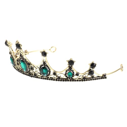CIYODO Braut Tiara Krone Haarschmuck Retro Barock Stirnband für Hochzeit Party Damen und Brautjungfern Filigranes Grünes Kopfstück Geeignet für Festliche Anlässe und Empfänge von CIYODO