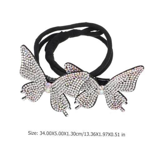 CIYODO Crystal Schmetterling Haarknotenwerkzeug mit Funkelnden Strasssteinen Kompakter Haarknotenformer für Frauen und Mädchen Einfach zu Tragen für Alltag Partys und Hochzeiten von CIYODO