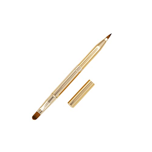 CIYODO Doppelseitiger Einziehbarer Lippenpinsel aus Feinen Dichten Borsten für Präzises Make Up Kompakt und Tragbar für Damen und Mädchen Goldfarben Perfekter Concealer und von CIYODO