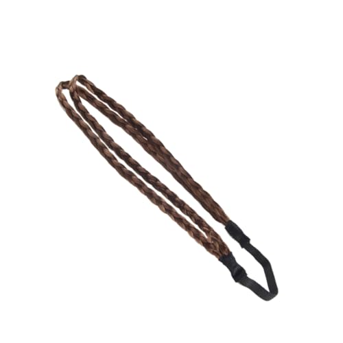 CIYODO Doppeltes Elastisches Geflochtenes Haarband mit Synthetischem Geflecht Leichtes Braun Flexibler Haarschmuck für Frauen Vielseitig Verwendbar bei Partys Hochzeiten und Alltag von CIYODO