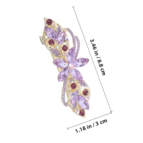 CIYODO Elegante Haarklammer mit Strasssteinen Robuste Federklemme Sicherer Halt für Dickes Haar Bling Blüten haarschmuck für Frauen für Partys Hochzeiten und Festliche Anlässe von CIYODO