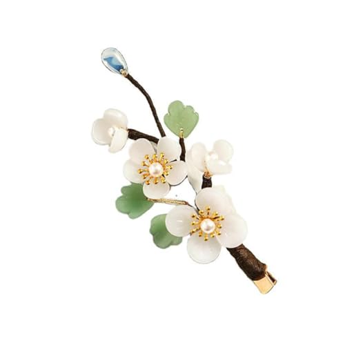 CIYODO Eleganter Chinesischer Haarschmuck Blumen Haarclip für Frauen und Mädchen Filigranes Design Harz Modischer Hochzeitsschmuck Einzigartiger Vintage Stil Vielseitiges Haarzubehör von CIYODO