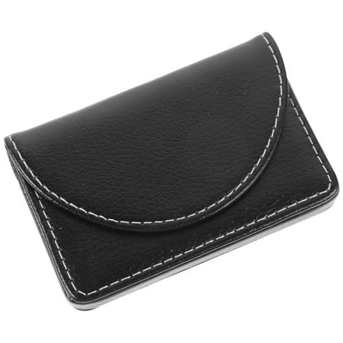 CIYODO Elegantes Leder Kartenetui Schwarz Robustes Visitenkartenetui für Männer Praktischer Kartenhalter mit Langlebiger Verarbeitung Leicht und Handlich für Reisen und Business Sicher von CIYODO