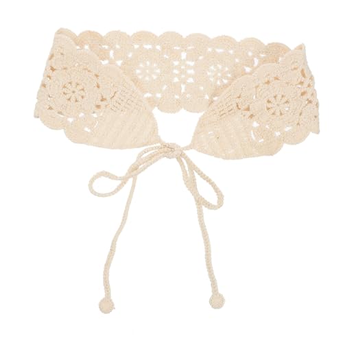 CIYODO Elegantes Spitzen falschkra Gen Damen Haarband Baumwolle Fake Collar Vielseitig Tragbar Modisch Sicher und Langlebig in Beige von CIYODO