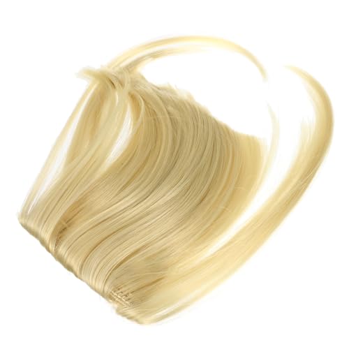 CIYODO Fake Hair Bangs Clip in Air Bangs Damen Haarteil aus Hitzebeständigem Seidenmaterial Natürlich Wirkend Modisches Haarzubehör für Alltag Party und Festliche Anlässe von CIYODO
