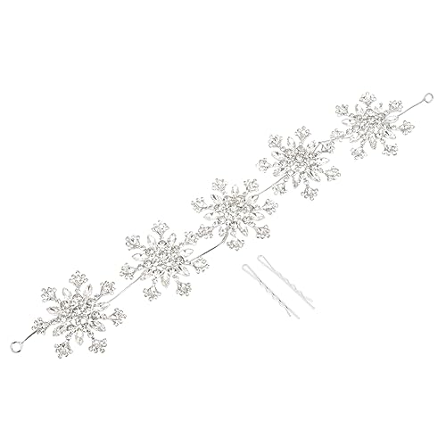 CIYODO Funkelndes Schneeflocken Haarschmuck Stirnband mit Strasssteinen Leichtes Langlebiges Headband für Frauen Accessoire für Braut und Festliche Partys von CIYODO
