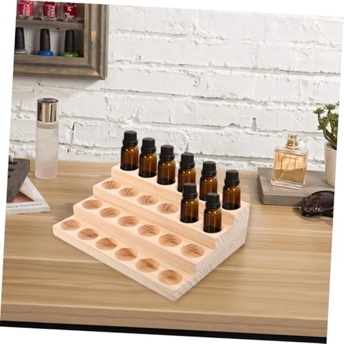 CIYODO Glasflaschen Holzregal Ätherisches Öl Flaschenhalter Organizer Stabiles Display Rack für Tischaufbewahrung Kosmetik und Aromatherapie Geeignet CIYODO Glasflaschen Holzregal Ätherisches Öl Flaschenhalter Organizer Stabiles Display Rack für Tischaufbewahrung Kosmetik und Aromatherapie Geeignet von CIYODO