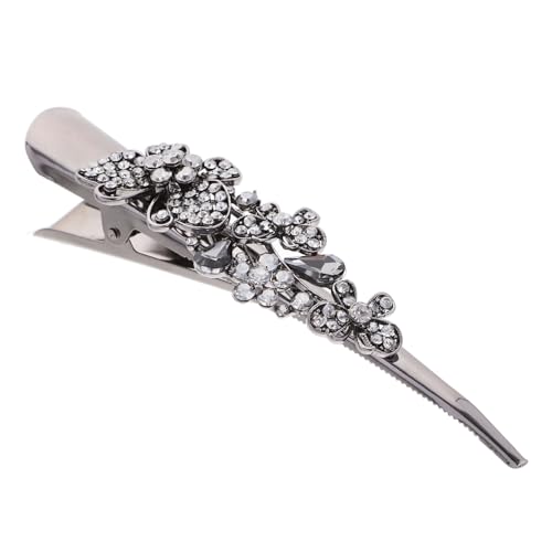 CIYODO Große Haarklammer Damen Vintage Haarschmuck mit Kristallverzierung Eleganter Alligator Haarclip für Party Hochzeit und Alltag Geeignet von CIYODO