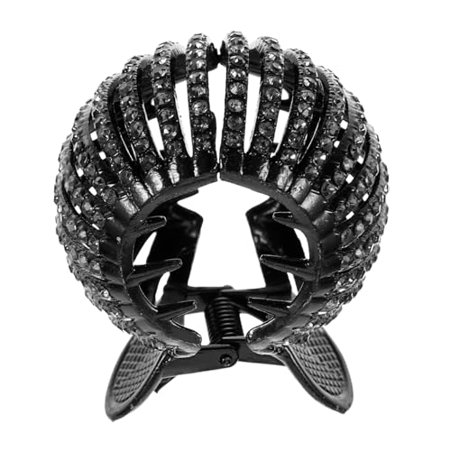 CIYODO Großer Ponytail Haarklammer mit Strasssteinen Rutschfeste Haarkralle für Mädchen und Frauen Modischer Haarspangen Clip für Elegante Hochsteckfrisuren und Tägliche Partys von CIYODO