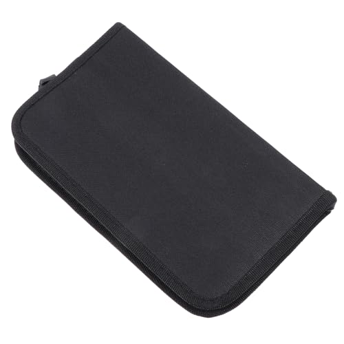 CIYODO Großes Federmäppchen Reißfestem Zipper Geräumiges Stifteetui für Schule und Büro Praktisches Robustes Pencil Case in Schwarz von CIYODO