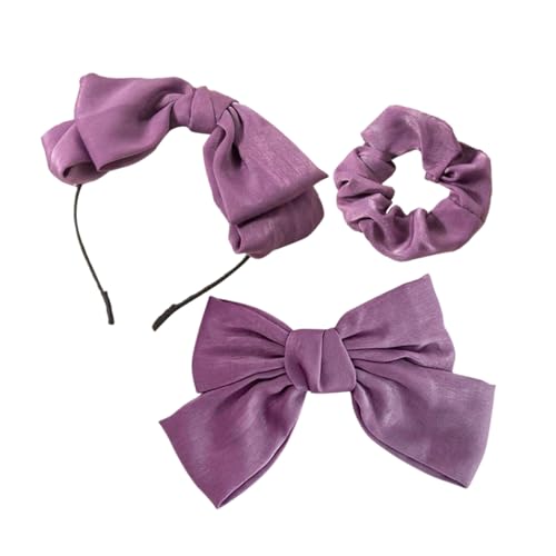 CIYODO Haarschleifen Set Teilig mit Großem Elastischem Haargummi Modischem Haarreif und Eleganter Haarklammer für Damen Langlebige und Metallmaterialien Vielseitig für Alltag und von CIYODO