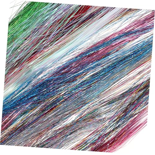 CIYODO Haarschmuck Haarverlängerung Farben Hair Tinsel Extensions mit Silikon buckles und Häkelnadel für Mädchen Damen Party Cosplay Festival von CIYODO