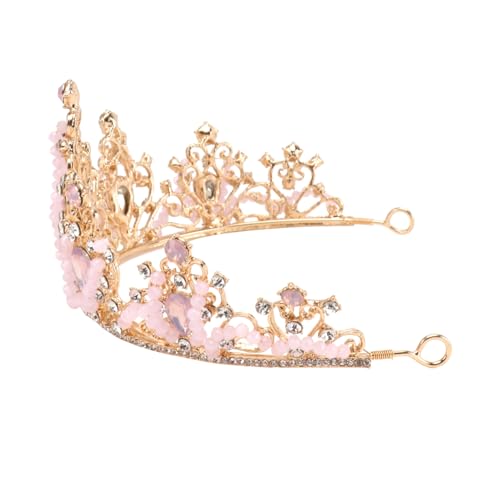 CIYODO Haarschmuck Rosa Krone mit Strasssteinen Leichtes Tiara Haarband für Mädchen Prinzessin Party und Dress Up von CIYODO