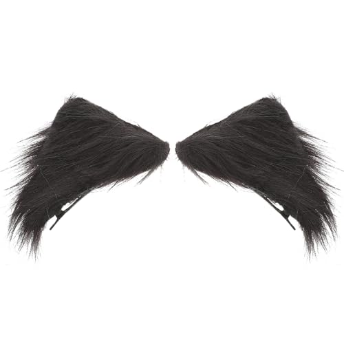 CIYODO Katzenohren Haarclips Plüsch Tierohren Haarklammern für Mädchen Cosplay Kostüm Zubehör Niedliche Katzen Ohr Clips Langlebig und Hautfreundlich von CIYODO