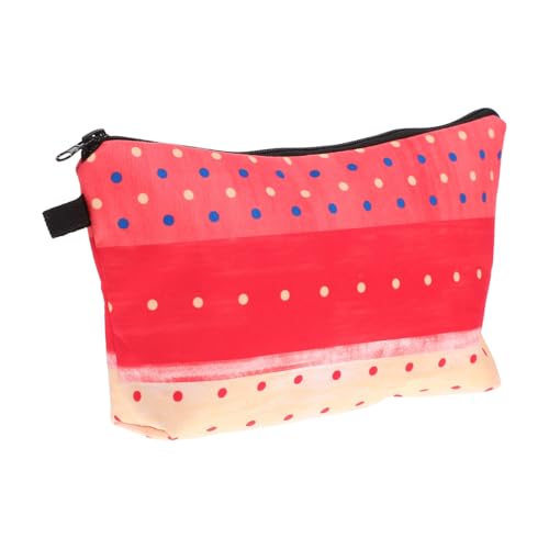 CIYODO Kosmetiktasche Damen mit Farbigem Dots Print Reißfest Kompakt und Handlich als Reise Make up Tasche und Kulturbeutel für Unterwegs von CIYODO