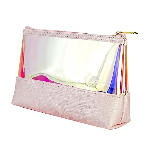 CIYODO Kosmetiktasche mit Buntem TPU Design Praktischer Kulturbeutel für Reisen Make up aufbewahrung Vielseitige Schminktasche mit Reißverschluss für Damen und Unterwegs von CIYODO