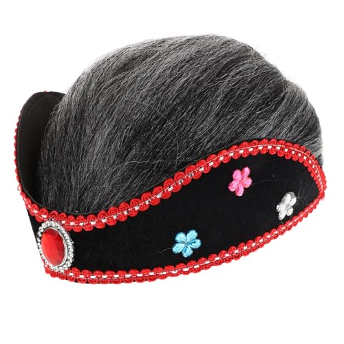 CIYODO Kostümperücke Realistische Großmutterperücke für Halloween Cosplay Schulaufführungen und Partys Einfach Vielseitiges Kostümzubehör von CIYODO