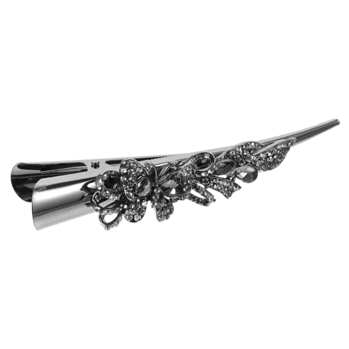 CIYODO Kristall Haarklammer Metall Alligator Clip Großer Sparkly Haarschmuck für Frauen Hochzeit Braut Pferdeschwanzspange mit filigranem Muster für zartes Haar und Festliche Anlässe von CIYODO