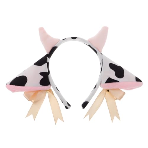 CIYODO Kuhohren-stirnband Aus Plüsch Mit Glockendekoration Verstellbarer Elastischer Kopfbedeckung Für Fotoshootings Partys Und Themenveranstaltungen von CIYODO