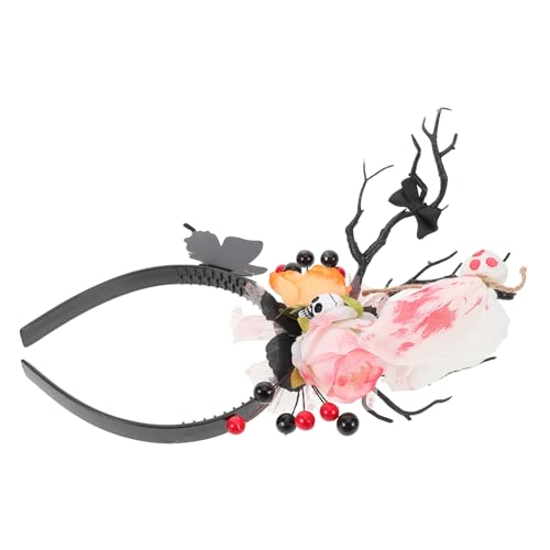 CIYODO Leichtes Halloween Hirschgeweih Haarband mit Schädel Design Komfortabel für Kostüm und Cosplay Partys Vielseitig Einsetzbar als Festtags Deko und Party Highlight von CIYODO