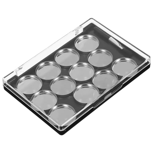 CIYODO Magnetische Lidschatten Palette Damen Fächer Make Up Aufbewahrungsbox Leicht und Robust mit Metallpfännchen und Pinsel Kompakt und Tragbar für Unterwegs von CIYODO