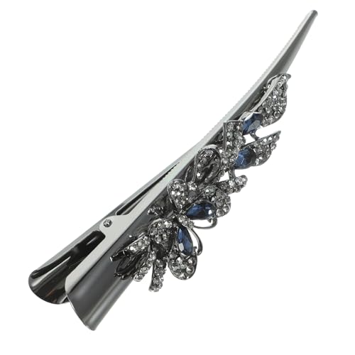 CIYODO Metall Haarklammer mit Kristallbesatz Großer Alligator Haarclip für Damen Eleganter Haarschmuck für Hochzeit und Alltag Rutschfester Pferdeschwanzhalter in Klassischem von CIYODO