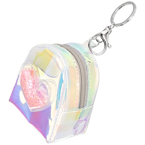 CIYODO Mini -Keyring -Münzbrieftasche Ohr mit Miniaturbalken klein Geldbörse Mini-Rucksack-Schlüsselanhänger-Armbandtasche Kopfhörer-Hüllen Portemonnaie-Kopfhöreretui PVC von CIYODO