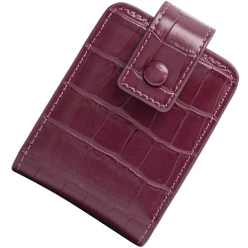 CIYODO Mini Kosmetiktasche mit Integriertem Spiegel Leder Lippenstiftetui Kompakt und Tragbar für Reisen Outdoor Büro Praktische Makeup Tasche für Damen Passend für Handtasche von CIYODO