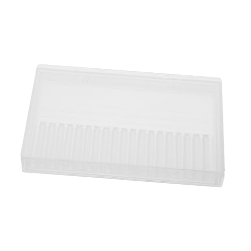 CIYODO Nagelfräser Aufbewahrungsbox mit Fächern Kunststoff Nagelbohrer Organizer Wiederverwendbarer Maniküre Werkzeughalter Praktisches Tragbares Design für Nagelstudio und Zuhause von CIYODO