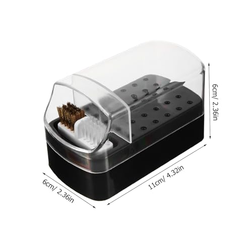 CIYODO Nagelfräser Bit Aufbewahrungsbox Kunststoff Mehrfachhalter mit Reinigungsbürste Nagelbohrer Organizer für Maniküre und Nail Art Studio Zuhause von CIYODO