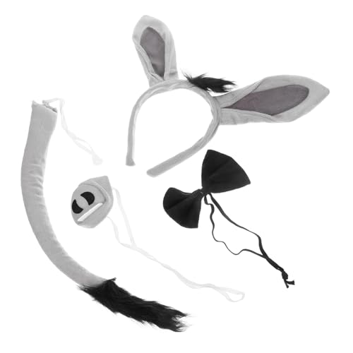 CIYODO Niedliches Esel Ohren Haarband für Halloween Karneval Tierkostüm Zubehör Leichtes Bequemes Kostüm Accessoire für Fasnachts und Themenpartys von CIYODO
