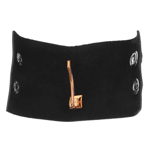 CIYODO PU Leder Haargummi mit Metallknopf Langlebiger Mädchen Ponytail Holder Rutschfester Haarhalter für Dickes und Lockiges Haar Modisches Haarschmuck Accessoire für Zufällige Farbe von CIYODO