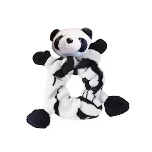 CIYODO Plüsch Panda Haargummi Elastisches Haarband Haarseil Ponytail Halter Niedlicher Haarschmuck für Dickes Lockiges Glattes Haar Mädchen von CIYODO