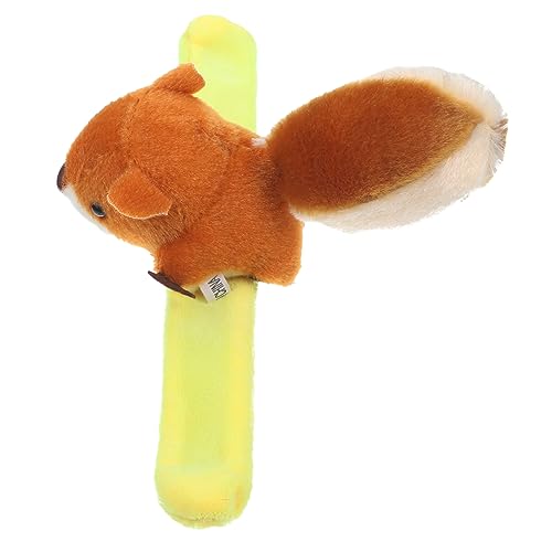 CIYODO Plüsch Slap Armband mit Süßem Eichhörnchen Weiches Stofftier Armband Leichtes Bequemes Kinderschmuck für Kindergeburtstage und Party Mitgebsel von CIYODO