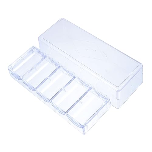 CIYODO 1stück Transparente Aufbewahrungsbox Für Mahjong Chips Organizer Mit Deckel Für Chips Zur Schnellen Und Ordentlichen Lagerung Und Klassifizierung Von Spielchips Transparent Und von CIYODO