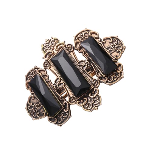 CIYODO Ponytail Clip mit Funkelnden Kristallsteinen Langlebige Legierung Stilvoller Haarclip für Damen Eleganter Haarschmuck in Gold und Schwarz Geeignet für Alltag und Party von CIYODO