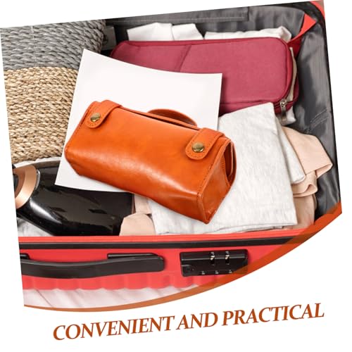 CIYODO Pu Leder Rasierer Tasche Herren Groß Kapazität Wasserdichtes Elektrisches Rasierer Reiseetui Multifach Unterteilt Kompakt Tragbar Reise Kulturtasche Braun von CIYODO