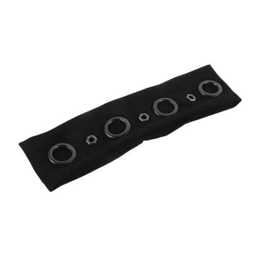 CIYODO Punk Style Eyelet Headband Elastisch Retro Hollowout Haarband für Frauen Party Disco Musikfestivals Rock Sport Zubehör Stretchy Schwarz von CIYODO