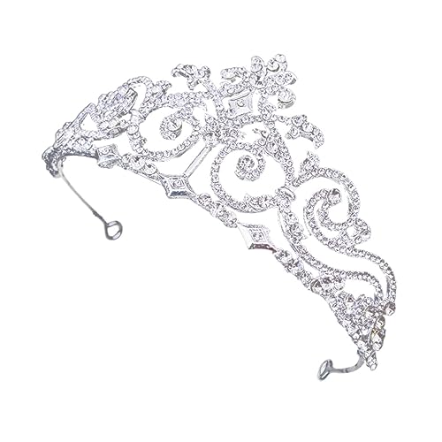 CIYODO Retro Strasskrone Tiara Damen Haarschmuck Hochzeit Braut Haarschmuck Prinzessin Stirnband Kopfbedeckung für Party Foto Fest und Braut von CIYODO