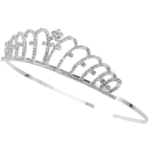 CIYODO Rhinestone Tiara Haarschmuck mit Glitzersteinen Geburtstagskrone für Mädchen Stabiles Stirnband für Party Hochzeit Bühnenauftritt und Festliche Anlässe von CIYODO